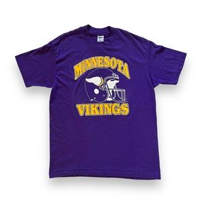 VTG Minnesota VIKINGS T-Shirt Tee Single Stitch TRENCH XL